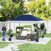 Outsunny 13'x13' Pop-Up Canopy Tent – UV50+ Protection, Height Adjustable, Navy with Wheeled Bag & 4 Sandbags
