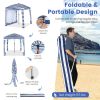 6x6 Ft Foldable Beach Cabana Tent – Portable with Carrying Bag & Detachable Sidewall