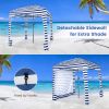 6x6 Ft Foldable Beach Cabana Tent – Portable with Carrying Bag & Detachable Sidewall