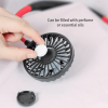 Mini USB Rechargeable Hanging Neckband Fan – Double Fans with Colorful Aroma Air Cooler for Room