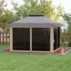 13' x 13' Pop-Up Gazebo û 2-Tier Instant Canopy with Carry Bag (Gray)