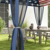 10' x 10' American Flag Pop-Up Canopy û Mesh Sidewalls for Outdoor Events