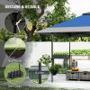Outsunny 13'x13' Pop-Up Canopy Tent – UV50+ Protection, Height Adjustable, Navy with Wheeled Bag & 4 Sandbags