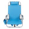 Short Oxford Cloth Beach Chair Blue