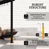 8' x 5' Outdoor Grill Gazebo û BBQ Shelter with Shelves & Awning (Brown)