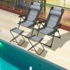 2 Pieces Folding Chair Set