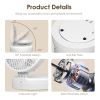 Quiet Foldable Table Fan – 90° Tilt, 4 Speeds, Type-C Rechargeable, Wall-Mount & Portable for Home & Travel