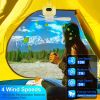 2-in-1 Camping Fan & LED Lantern – 8000mAh Battery, 4 Speeds, Timer, Carabiner & Display for Tents, RVs & Canopies
