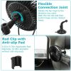Portable Rotatable USB Car Cooling Fan – Clip & Suction Mount for SUV, RV, Pickup with 3 Speeds
