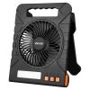 10,000mAh Solar Rechargeable Fan & LED Lantern – 7" Portable Cordless 4W Camping Fan