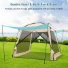 10' x 10' Feet Screened Canopy Tent w/ Vestibule and Zippered Door