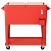 Outdoor Portable Rolling Party Cooler Cart
