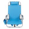 Short Oxford Cloth Beach Chair Blue
