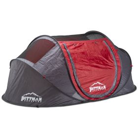 Pittman Outdoors Instant POP-UP Ground Tent – Sleeps 3–4