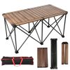 Whitsunday Heavy-Duty Outdoor Folding Dinner Table – Dark Walnut