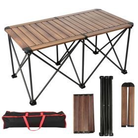 Whitsunday Heavy-Duty Outdoor Folding Dinner Table – Dark Walnut