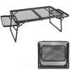 Whitsunday Outdoor Iron Camping Folding Portable Table with Extension Boards