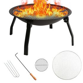 Whitsunday Wood Burning Fire Pit & BBQ Grill – 3-in-1 Outdoor Fire Pit
