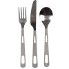Olicamp Titanium 3 Piece Set – Lightweight Titanium Cutlery for Backpacking & Camping