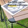 Whitsunday Heavy-Duty Outdoor Folding Dinner Table – Dark Walnut