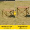 Whitsunday Outdoor Up-Down Height Adjustment Camping Folding Table