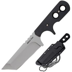 Cold Steel Mini Tac Tanto Fixed Blade Knife – 3.75" Japanese AUS-8A Stainless Steel Blade with Secure-Ex® Neck Sheath