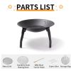 Whitsunday Wood Burning Fire Pit & BBQ Grill – 3-in-1 Outdoor Fire Pit