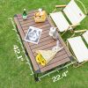 Whitsunday Heavy-Duty Outdoor Folding Dinner Table – Dark Walnut