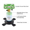 Flame King Portable BottleTop Camping Stove with Stand (10,000 BTU)