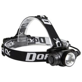 Dorcy 41-2121 Pro 1,000-Lumen Rechargeable LED Headlamp – Water-Resistant Aluminum Headlamp with Twist Focus