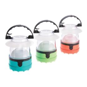 3-Pack 4AA 4-LED Mini Camping Lantern Set – Portable 360° LED Lights with Batteries Included