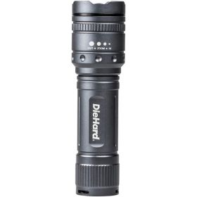 DieHard 41-6121 600-Lumen Twist Focus LED Flashlight – Water-Resistant Aluminum Flashlight with AAA Batteries Included