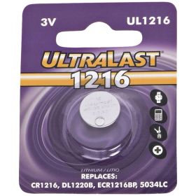 Ultralast UL1216 CR1216 3V Lithium Coin Cell Battery – Long-Lasting Replacement Battery
