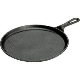 10.5 in. Cast Iron Griddle in Black