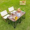 Whitsunday Heavy-Duty Outdoor Folding Dinner Table – Dark Walnut