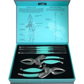 Toadfish Crab & Lobster Tool Set – 2 Shell Cutters & 4 Seafood Forks