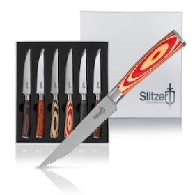 6 Pc Slitzer Steak Knife Set