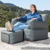 Pittman Outdoors Inflatable Ottoman – Portable Footrest for Camping, Beach & Dorm Use