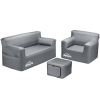 Pittman Outdoors Inflatable Furniture 3-Piece Set with Built-In Pump (Couch, Chair & Ottoman)