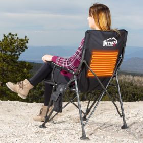 Pittman Outdoors Portable Heated Camping Chair – Dual Zone, USB Powered