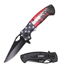 Day Zero Survival American Patriotic Spring Assist Folding Pocket Knife