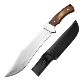 Day Zero Survival 16" Razorback Full Tang Bowie Machete Knife with Wood Handle