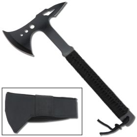 Day Zero Survival 15" Tactical Rescue Hatchet – Stainless Steel Survival Axe with Cord Wrapped Handle
