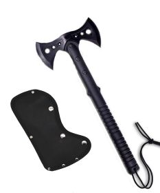 Day Zero Survival 15.5" Tactical Double Blade Tomahawk Axe – Black Throwing Hatchet