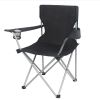 4-Pack Basic Quad Folding Camp Chairs with Cup Holders – Black