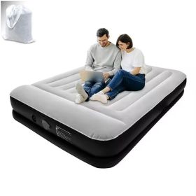 16" Full-Size Self-Inflating Air Mattress – Built-In Pump, Thick Comfort Bed for Camping & Guests