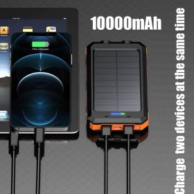 Portable Fast Charging Solar Power Bank with Flashlight