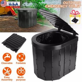 Portable Folding Camping Toilet for Adults – Includes Lid, Carry Bag & Garbage Bags