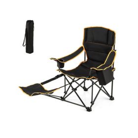 Folding Camping Chair with Footrest & Carry Bag