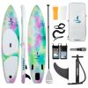10'6" Inflatable Paddle Board – Includes Paddle, Backpack, Pump & Leash